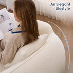 Curved Modern Chenille Chaise Lounge Chair