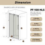 Frameless Single Sliding Shower Door