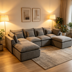 129.8" Cloud Couch Oversized Modular Sectional Sofa