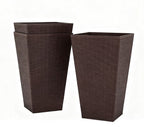 Outdoor Flower Plant Pots - Set of 3 Tall Planters