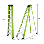 Fiberglass Ladder with Tool Tray, 330lbs Capacity and 7 Steps