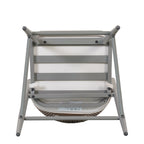 Outdoor 26" Seat Height Metal Frame Counter Stools with PE Rattan Scallop-shaped Backrest