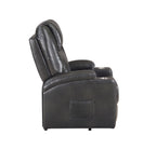 Gunmetal Leather Aire Recliner with Power Lift & Massage