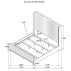Ian Modern Upholstered California King Bed