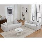 2 Piece Boucle Cloud Sofa Set