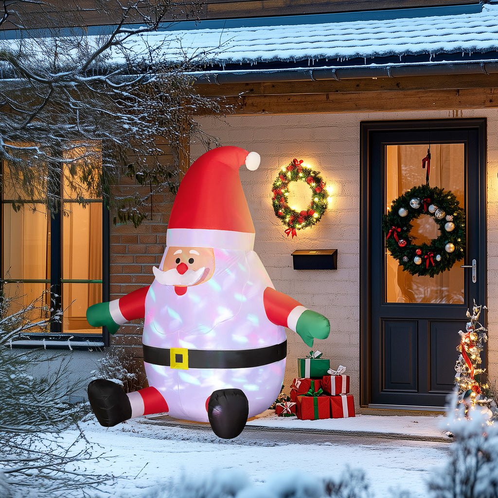 Inflatable Christmas Santa Claus with Rotating Light