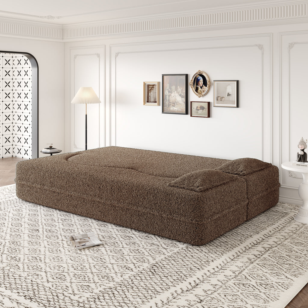 Modern Floor Sofa with 2 Pillows
