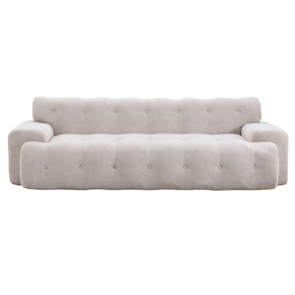 88 in. Cloud 3 Seater Chenille Sofa with Button Tufting