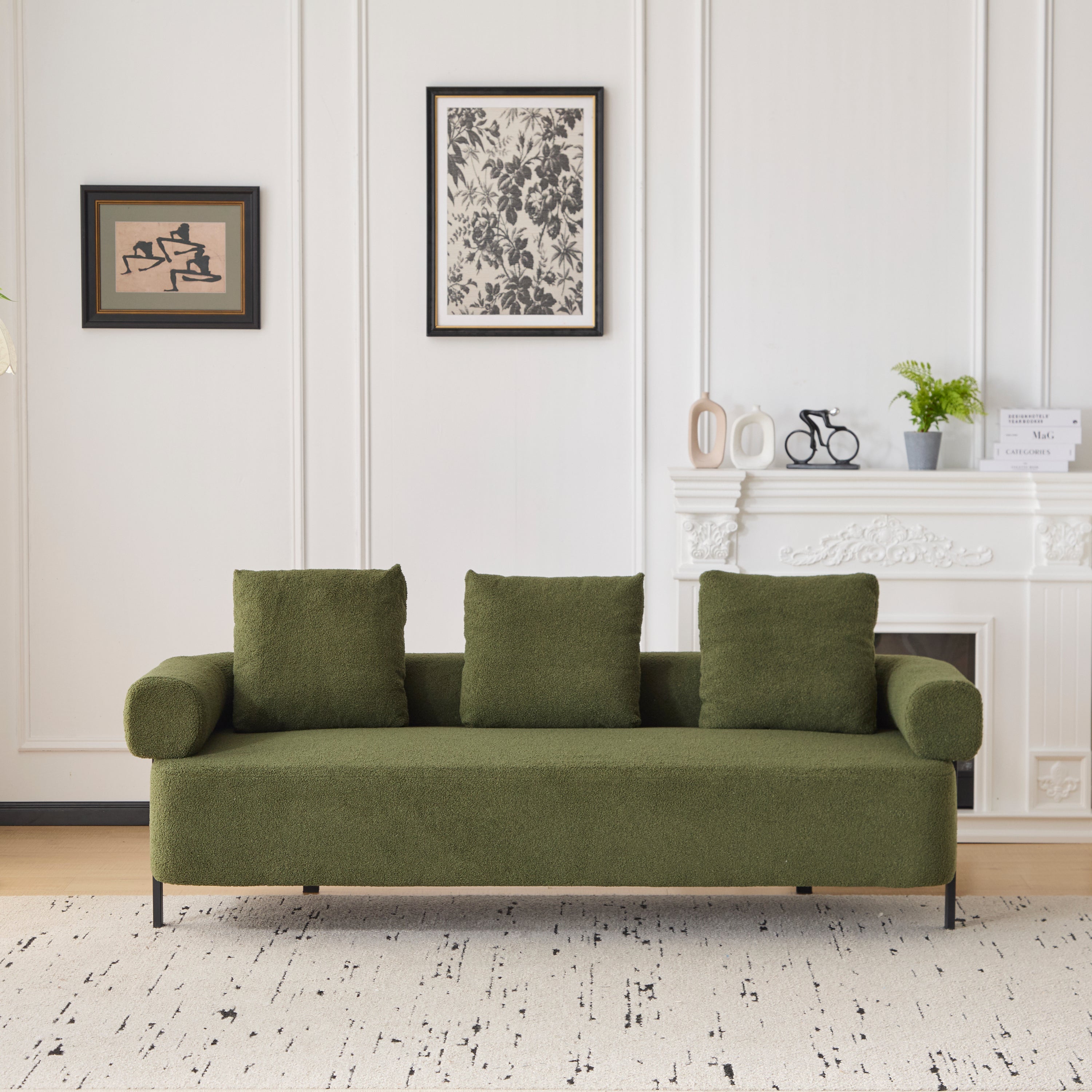 78" Modern 3-Seater Sofa