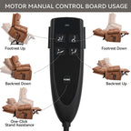 Orange Leatheraire Heat Massage Dual Motor Recliner