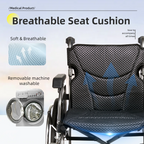 Aluminum Foldable Lightweight Adult Wheelchair