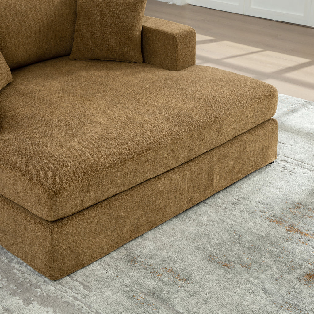 56.3" Wide Extra-Large Sofa Bed, Chenille