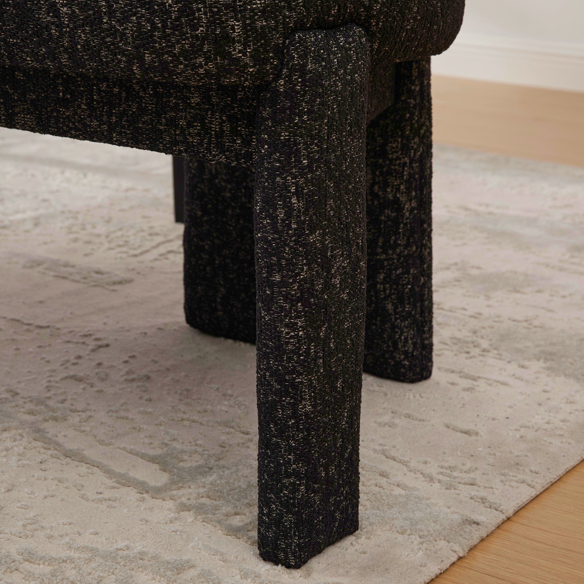 22.05" Wide Modern Upholstered Chenille Dining Chair Set of 2