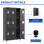 9 Door 72"H Metal Lockers with Lock for Employees