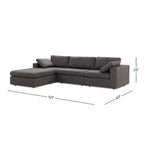 Cecilia Modular Corner Sectional Modern Fabric Sofa