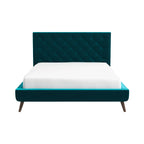 Dillon Velvet Platform Bed Queen
