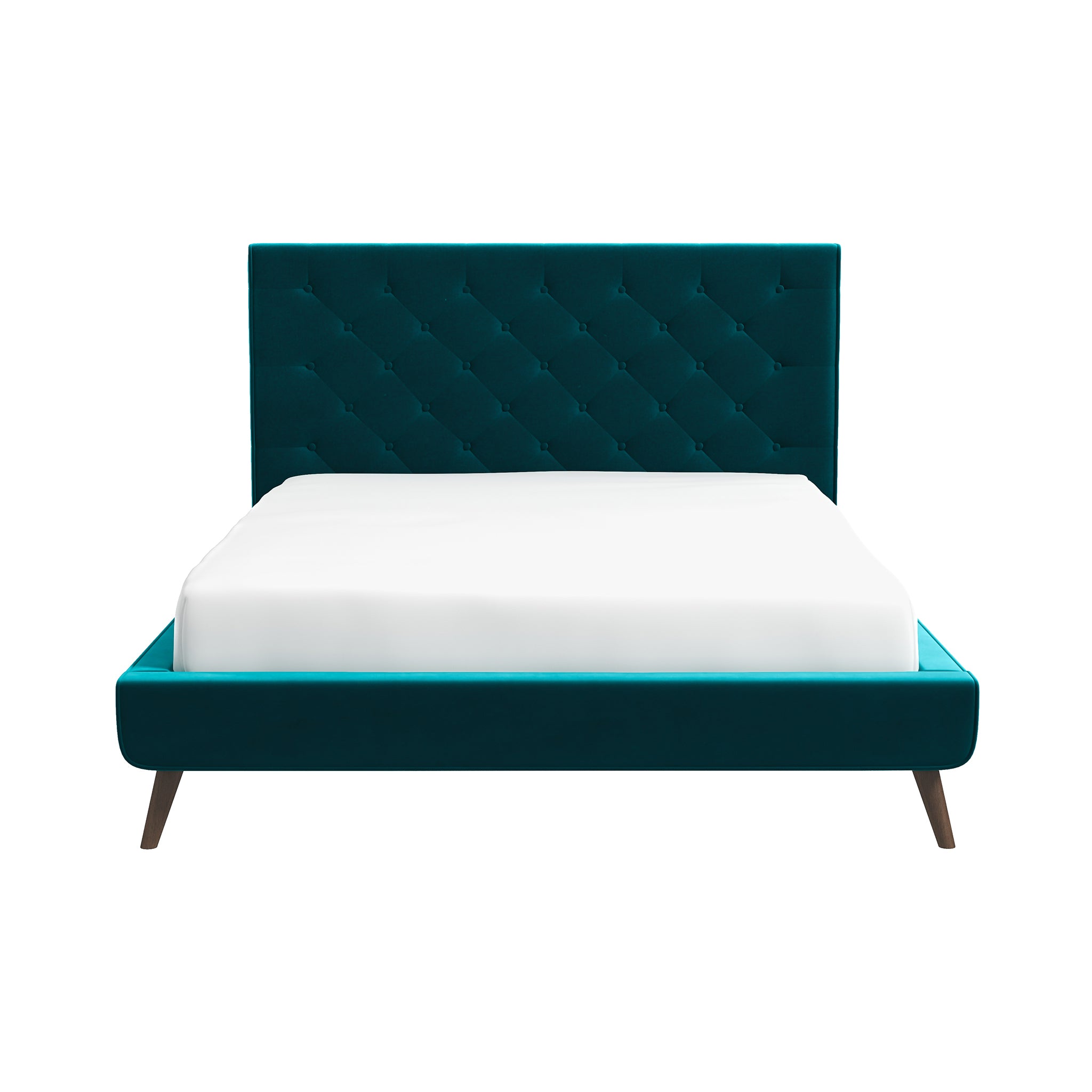 Dillon Velvet Platform Bed Queen