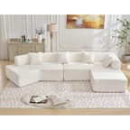 Modern Minimalist 140" L-Shape Couch