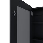 Medicine Cabinet 25.7" H, 1 Door, 3 Shelves, 1 Mirror