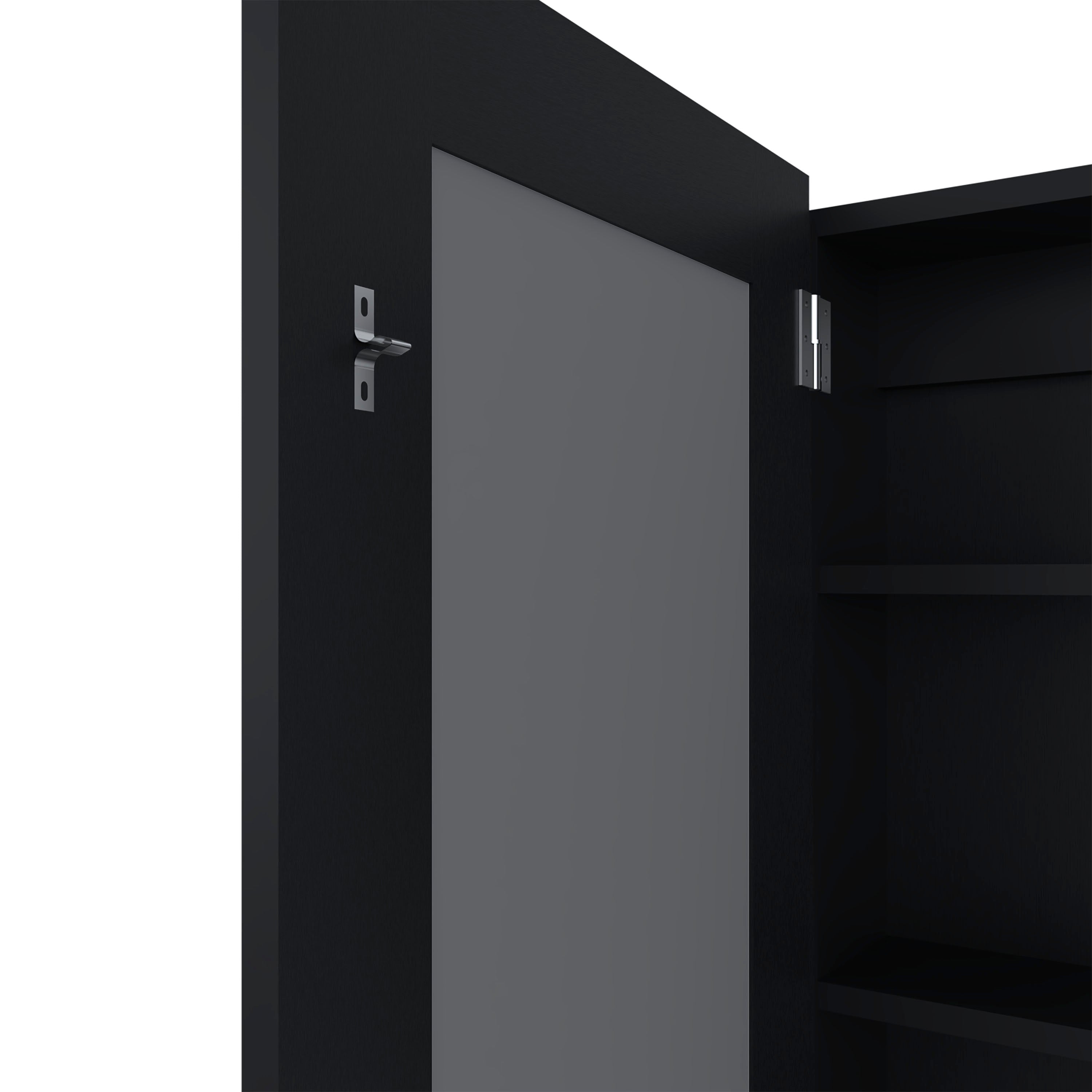 Medicine Cabinet 25.7" H, 1 Door, 3 Shelves, 1 Mirror