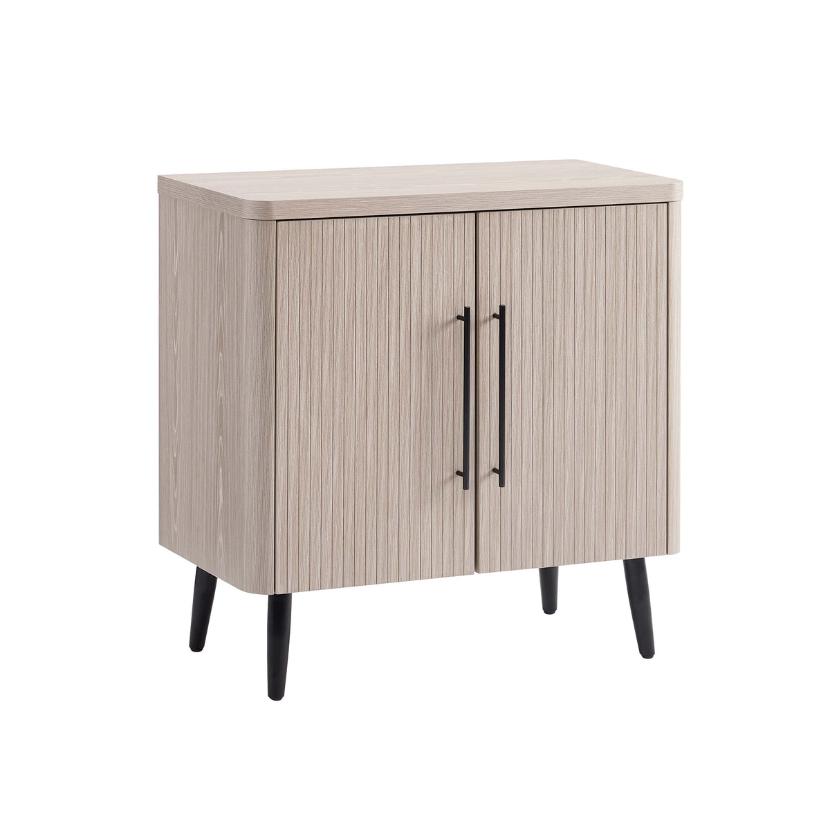 Jodie 31" Fluted Accent Cabinet in Whitewashed