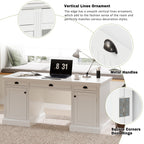 67" Modern Executive Desk with Storage Options