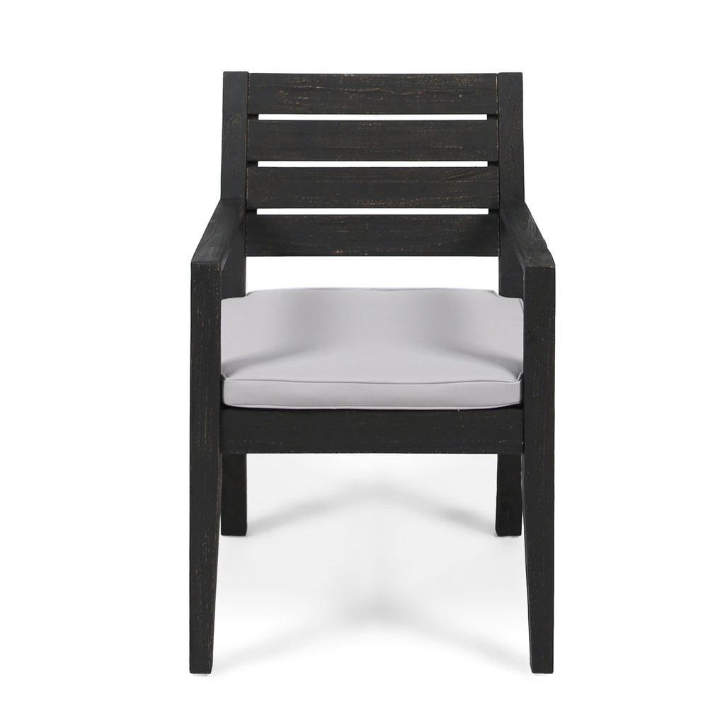 Outdoor 6-Seater Acacia Wood Dining Set with Bench