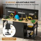 60 Inch Heavy Duty Workbench with Storage Cabinet