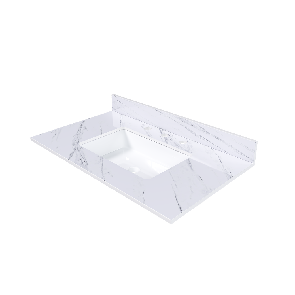 37 Inch Marble Vanity Top