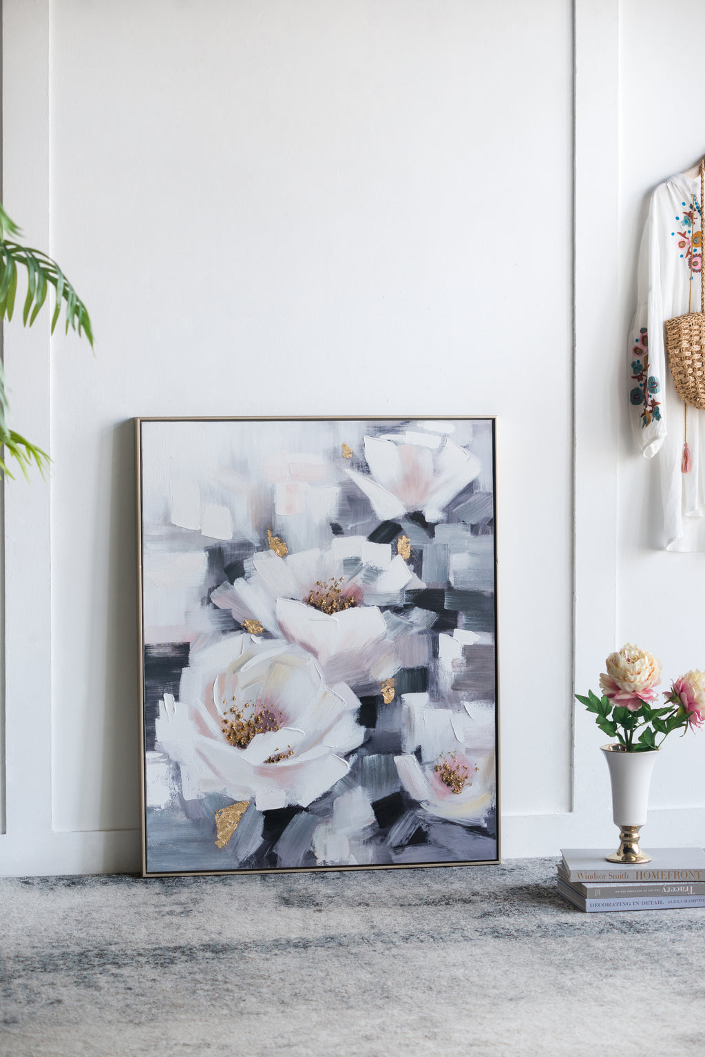 32.3x40.2" Sarah Framed Floral Wall Art