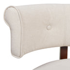 Jared Roll Arm Tufted Bench Settee, Sky Neutral