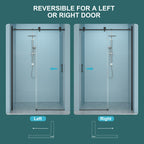 Shower Door 48" W x 76" H Single Sliding Bypass Shower Enclosure