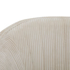 Corduroy Recessed Arm Loveseat (Beige + Walnut)