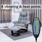 8-Point Massage Recliner with Ottoman