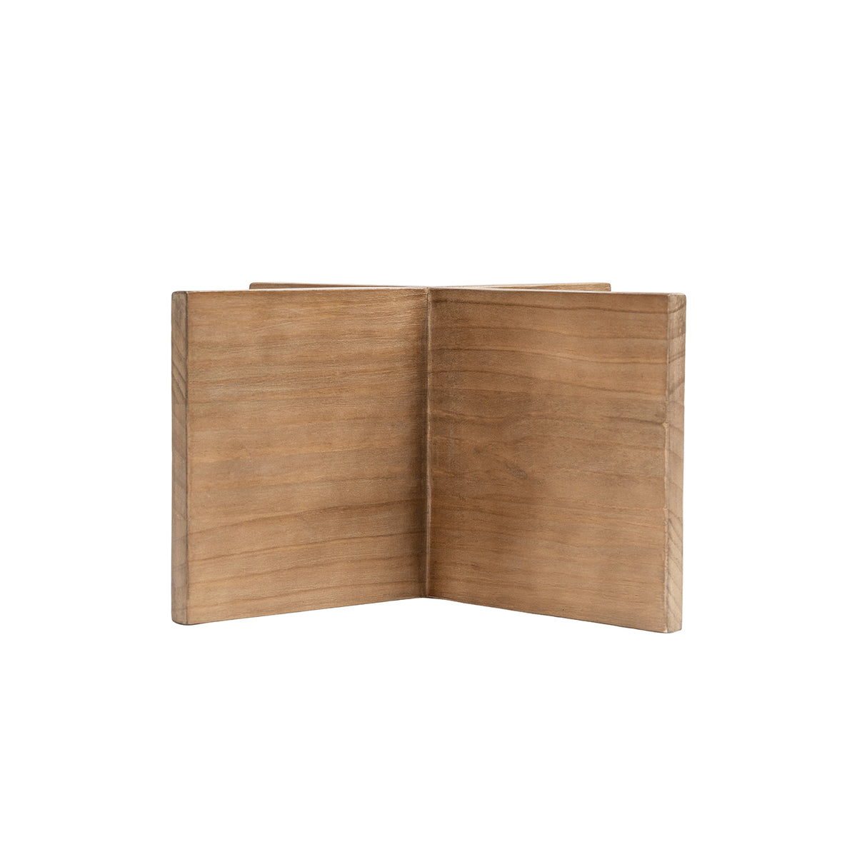 Otto 9-Inch Tall X-Shaped Wood Display Shelf, Medium Brown