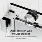 Frameless Double Sliding Shower Door in Brushed Nickel