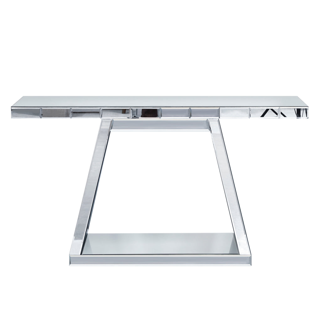 55.9" Modern Luxe Full-Body Mirror Entryway Table