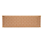 Stylish Acacia Wood Bedroom Bench with Woven PU Leather Seat