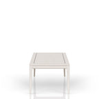 Expandable Leg Table with Metal Inlay - Vanilla