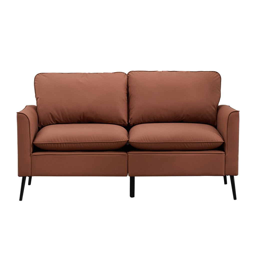 TS Cat Paw Leather Upholstered Loveseat