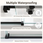Frameless Single Sliding Shower Door – 5/16" Clear Tempered Glass