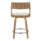 24" Mid-Century Modern Fixed-Height Counter Stool