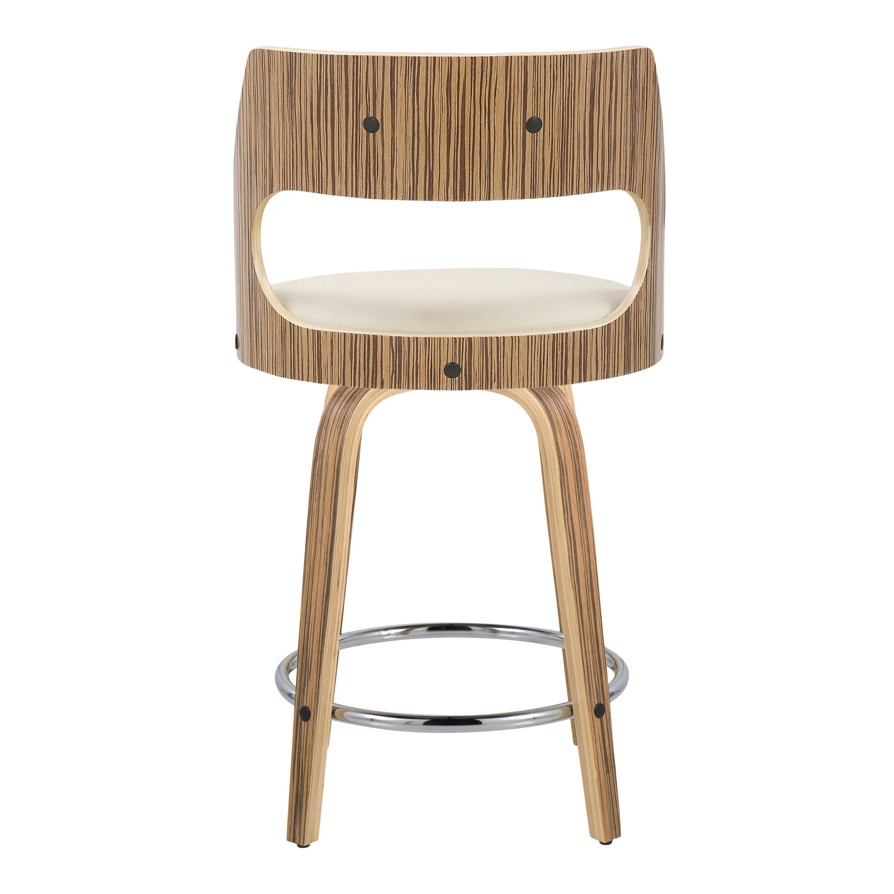 24" Mid-Century Modern Fixed-Height Counter Stool