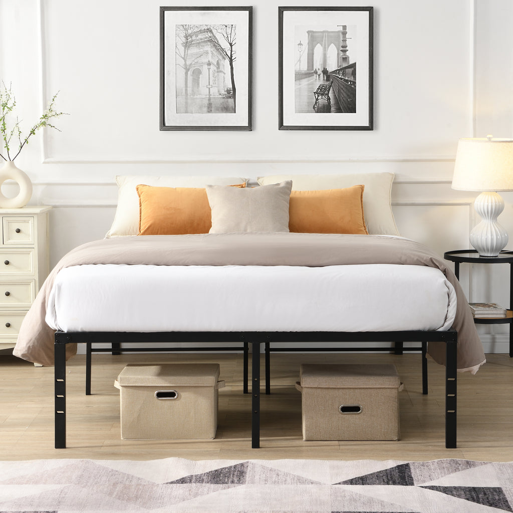 Queen Size Bed Frame - Heavy Duty Metal Construction