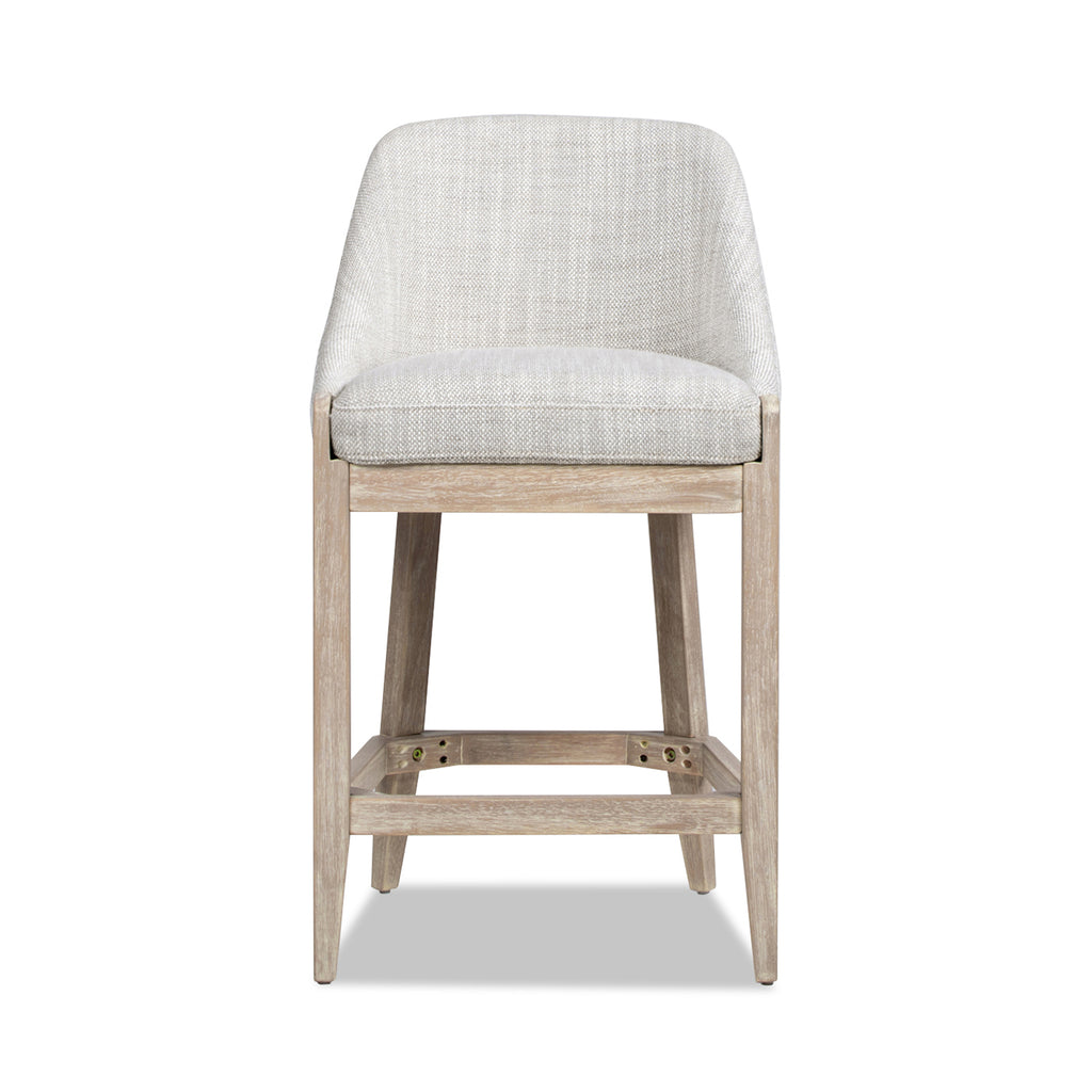 Newport 26.5" Coastal Curved Back Upholstered Counter Stool