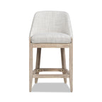 Newport 26.5" Coastal Curved Back Upholstered Counter Stool