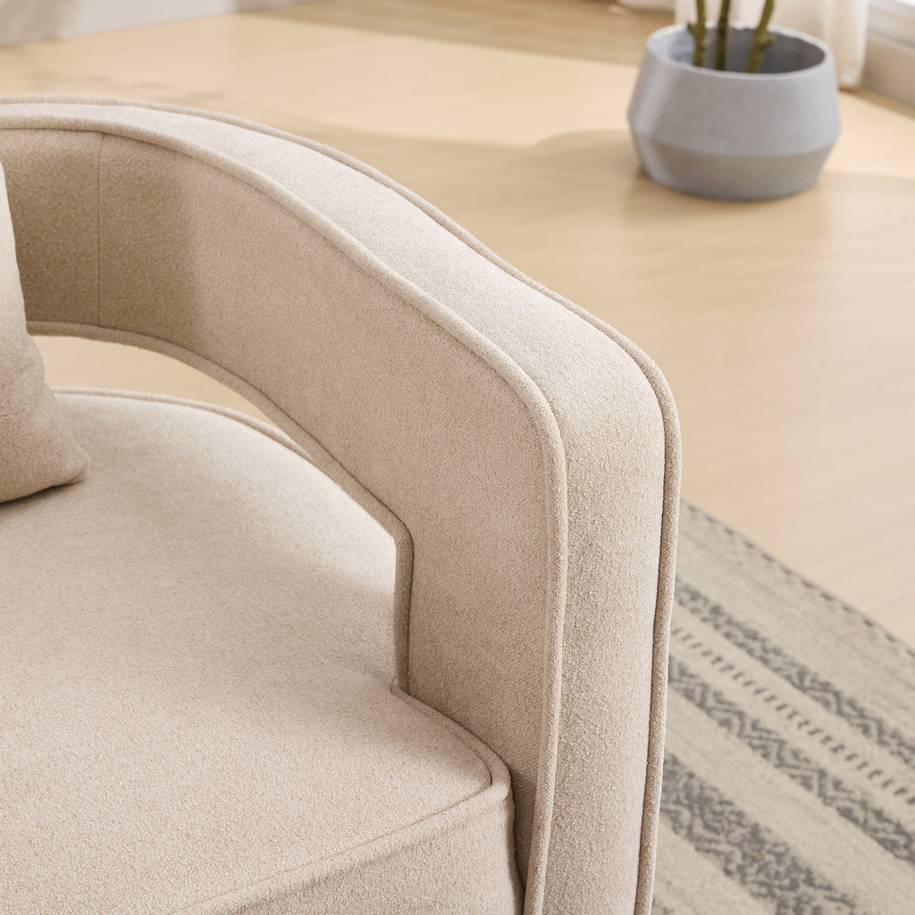 29.1" Swivel Accent Open Back Chair