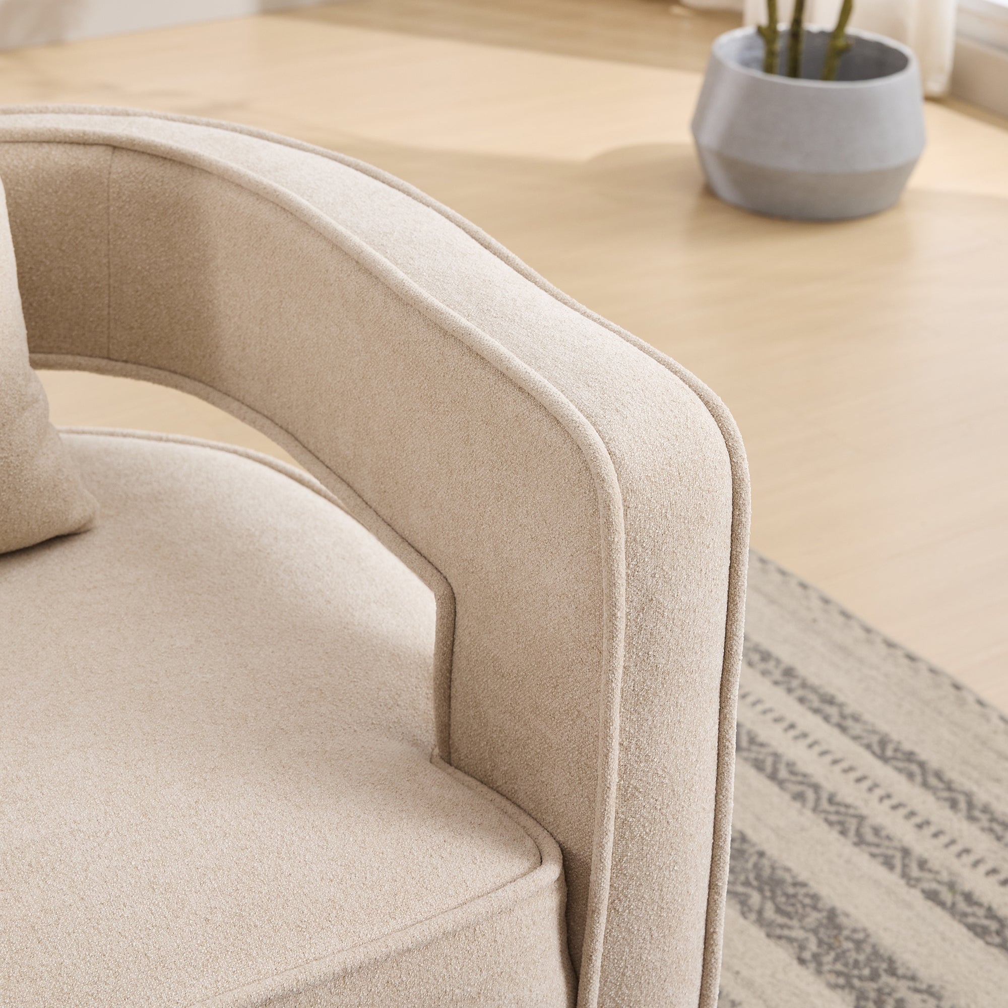 29.1" Swivel Accent Open Back Chair