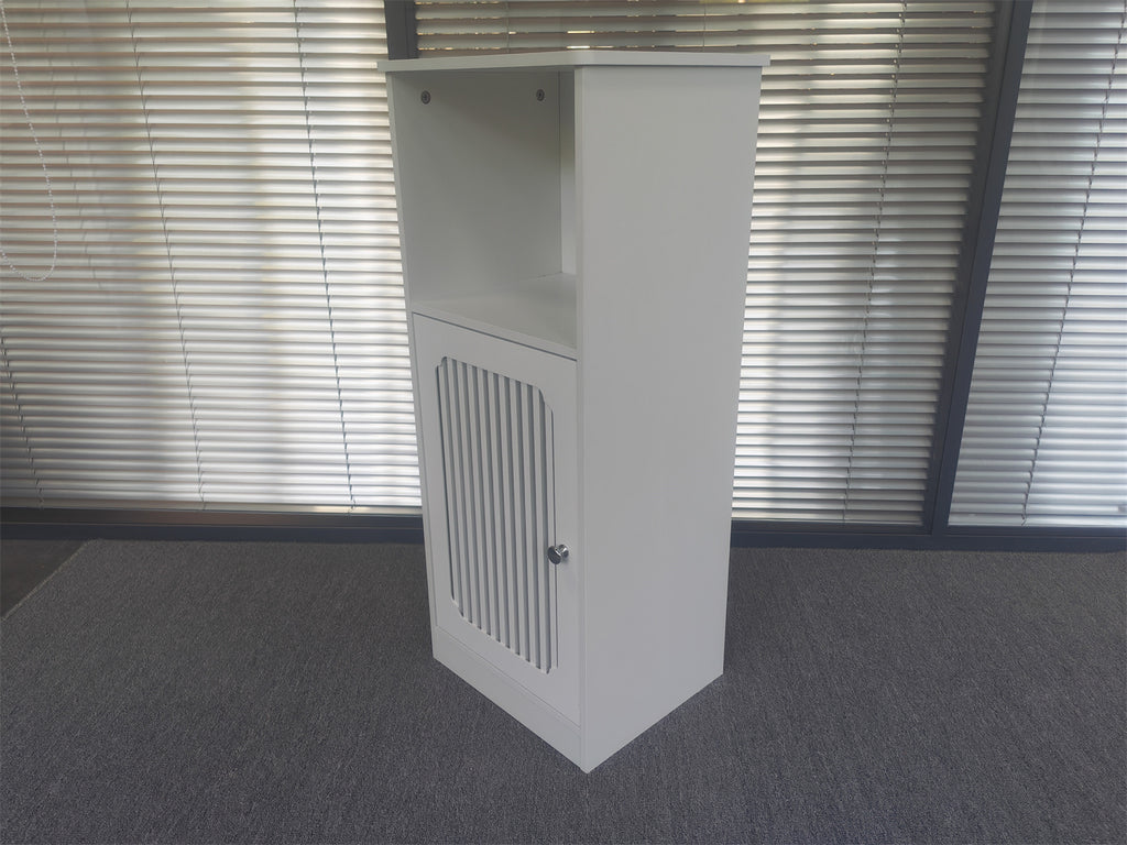 Bathroom Low Cabinet with Louvered Door