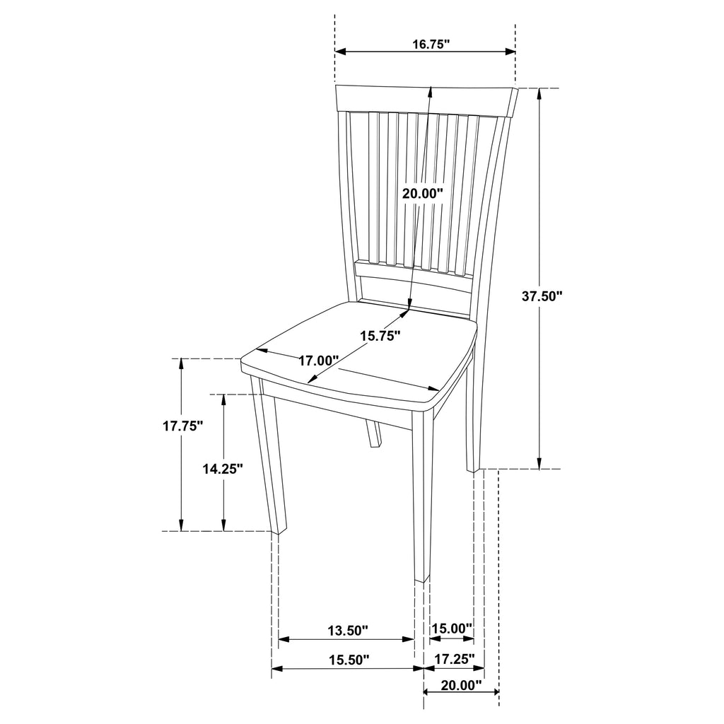 Stan Cappuccino 5-Piece Dining Set